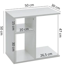 Stolik kawowy WOHNLING 50 cm biały
