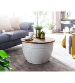 Stolik kawowy WOHNLING 60 cm drewno mango