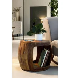 Stolik kawowy WOHNLING 50 cm drewno sheesham
