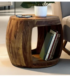 Stolik kawowy WOHNLING 50 cm drewno sheesham