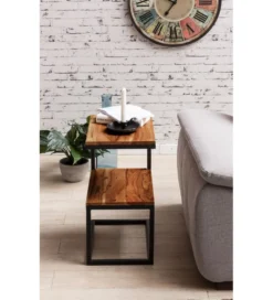 Stolik kawowy WOHNLING 45 cm drewno sheesham