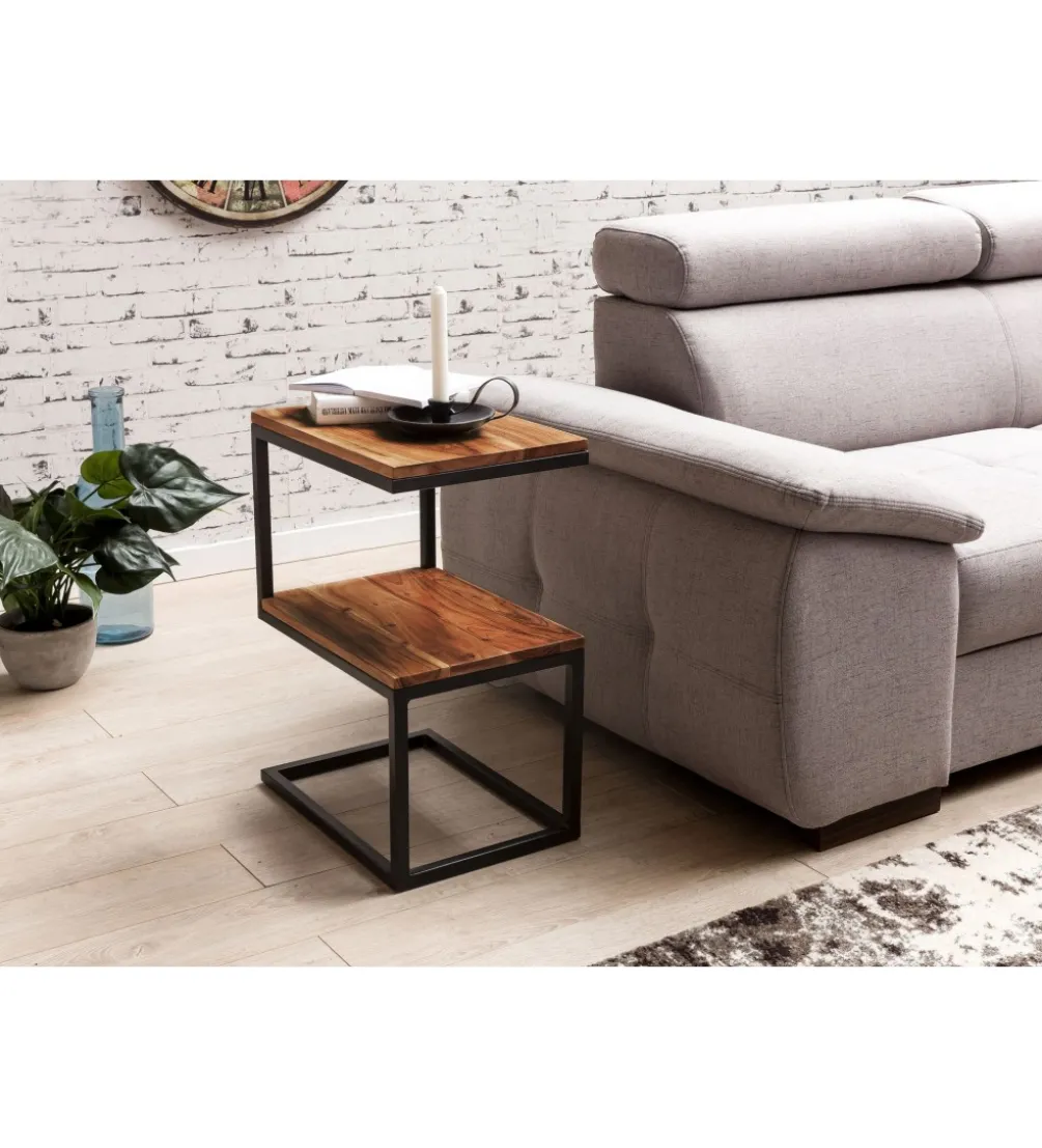 Stolik kawowy WOHNLING 45 cm drewno sheesham