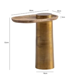 Stolik kawowy WOHNLING 50 cm drewno mango