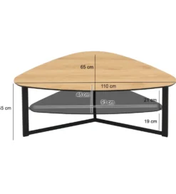 Stolik kawowy WOHNLING 110 cm naturalny