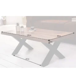 Stolik kawowy ZAMBEZI Amazonas X 110 cm drewno Sheesham
