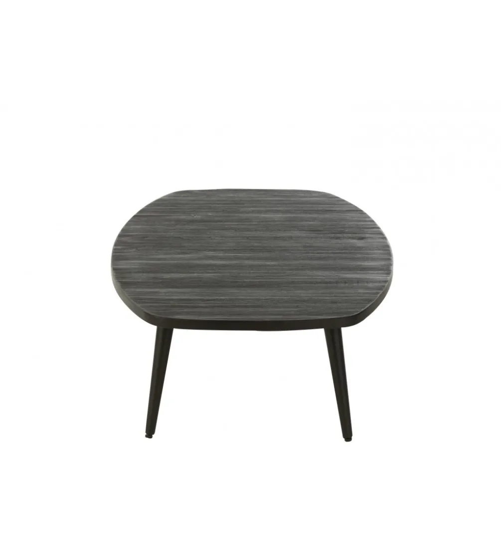 Stolik kawowy ZAMBIA 120 cm drewno teak czarny