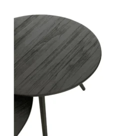 Stolik kawowy ZAMBIA set 4 drewno teak czarny