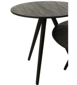 Stolik kawowy ZAMBIA set 4 drewno teak czarny