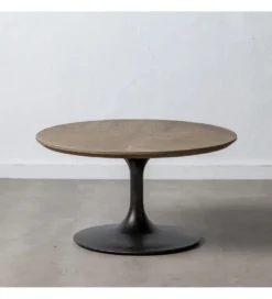 Stolik kawowy ZARMINIA 80 cm drewno wiązu