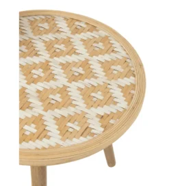 Stolik kawowy ZIGZAK set 3 rattan
