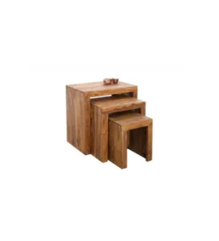 Stolik MADEIRA SET 3 drewno Sheesham