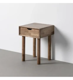 Stolik nocny AMY 55 cm drewno kauczuk