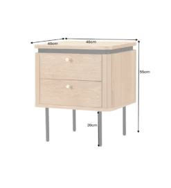 Stolik nocny ATELIER 55 cm kolor dębu