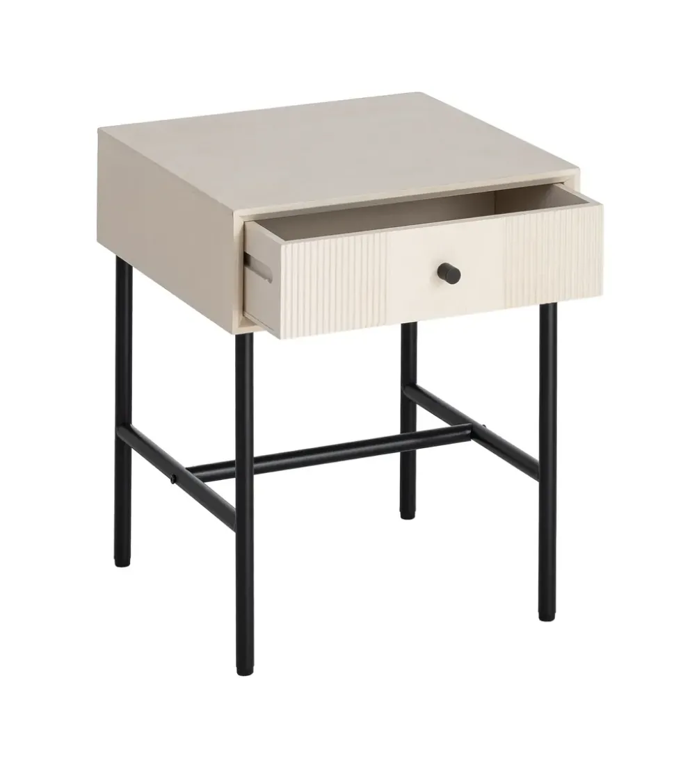 Stolik nocny ENTARADA 40 cm kremowy