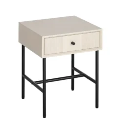 Stolik nocny ENTARADA 40 cm kremowy