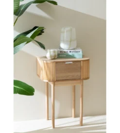 Stolik nocny GEZA 67 cm naturalny