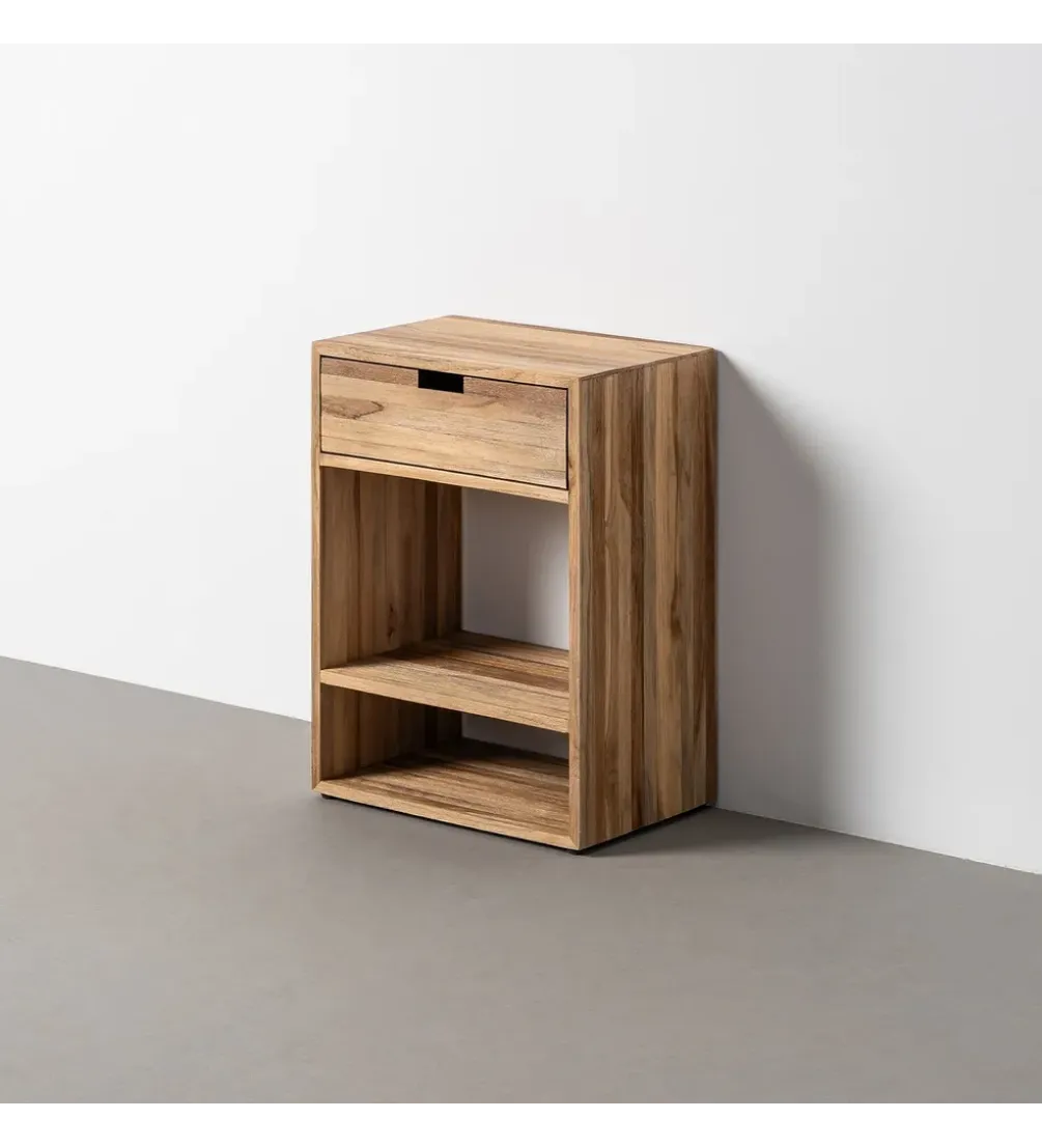 Stolik nocny KURAN 60 cm drewno teak