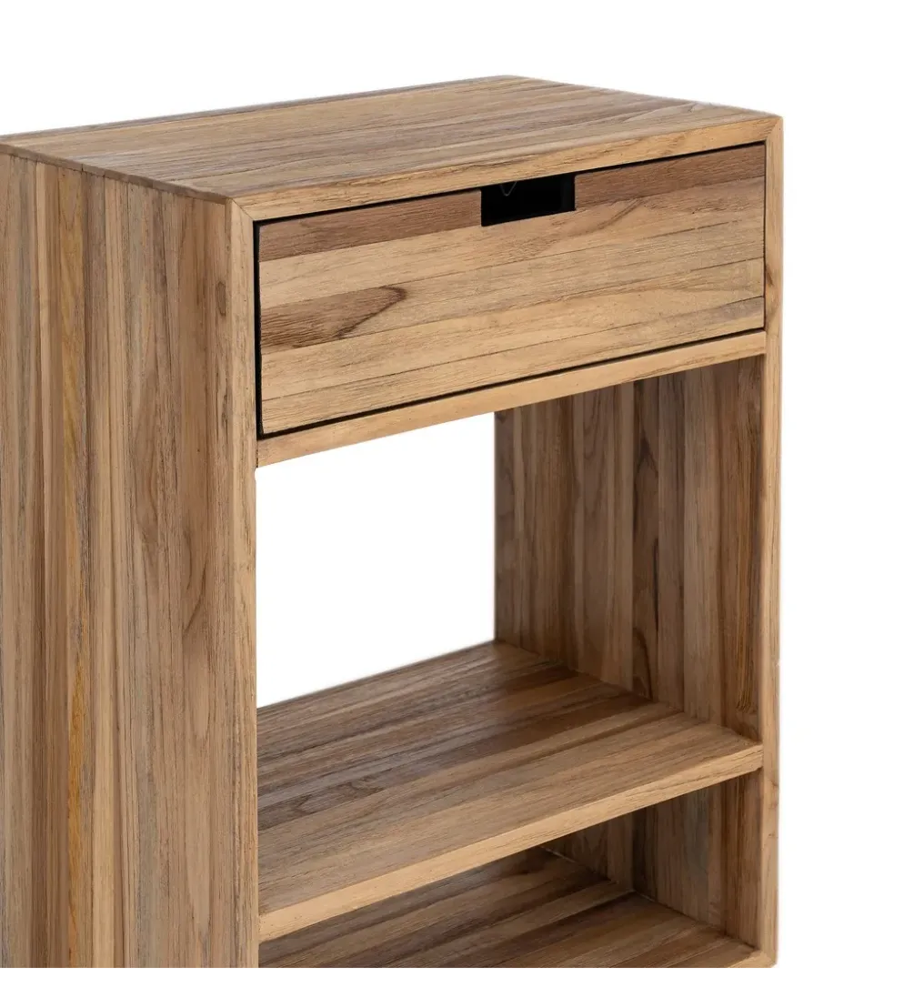 Stolik nocny KURAN 60 cm drewno teak