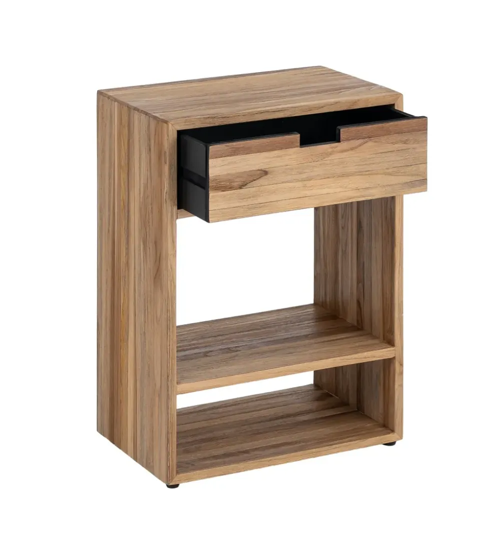 Stolik nocny KURAN 60 cm drewno teak