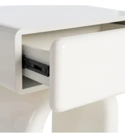Stolik nocny LACADO 57 cm kremowy