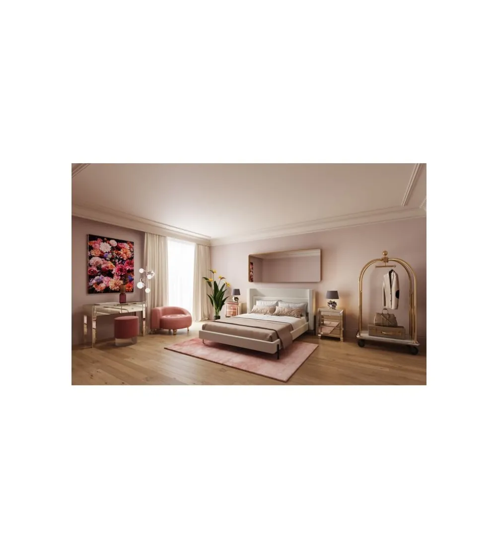 Stolik nocny LUXURY 49 cm transparentna