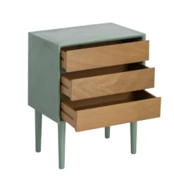 Stolik nocny MESTARONY 62 cm naturalny zielony