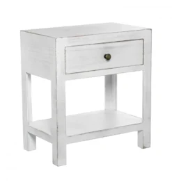 Stolik nocny NOCHENEZ 45 cm biała
