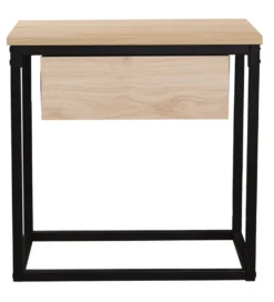 Stolik nocny PRETRUSIA 50 cm naturalny czarny
