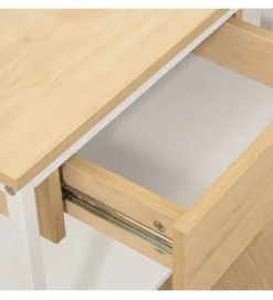 Stolik nocny PRETRUSIA 50 cm naturalny biały