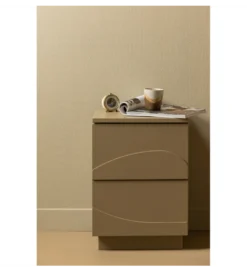 Stolik nocny TEO 50 cm drewno sosny mud