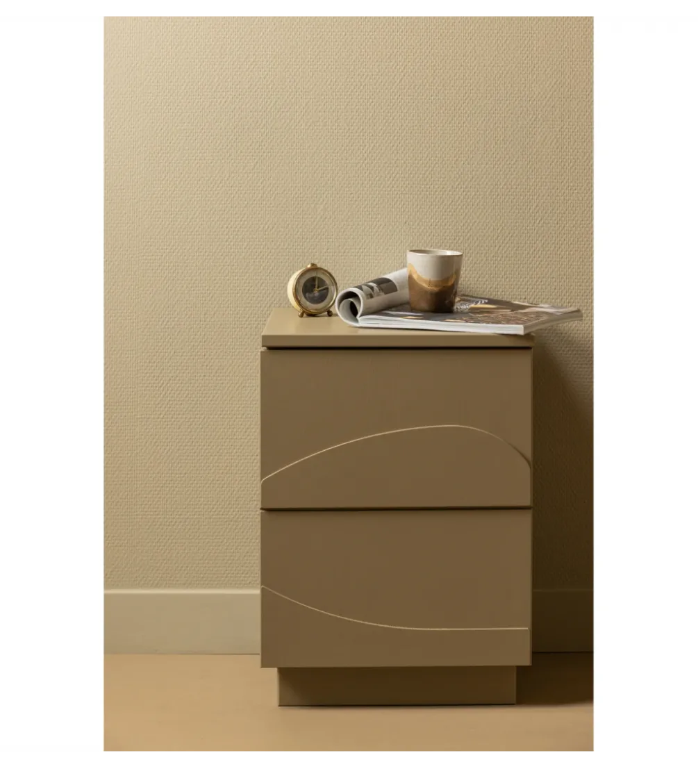 Stolik nocny TEO 50 cm drewno sosny mud