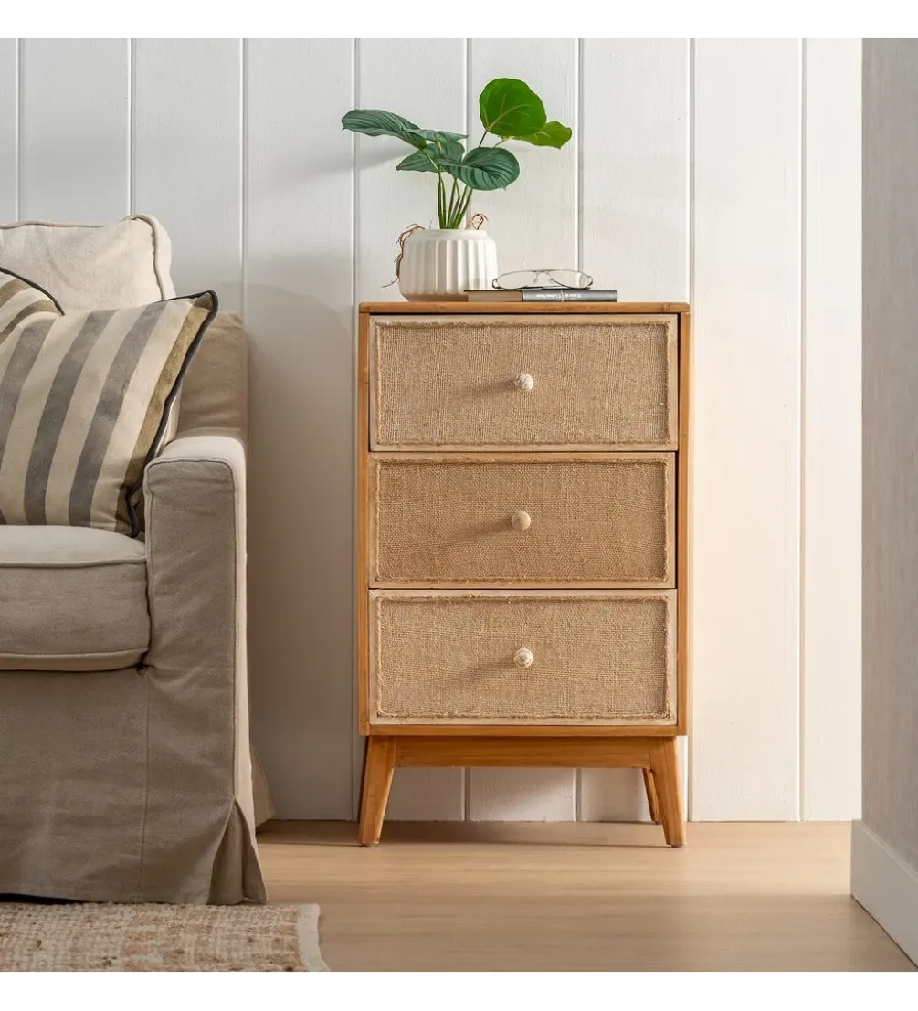 Stolik nocny WARTUM 76 cm naturalny
