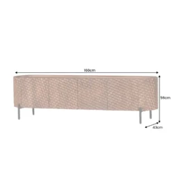 Stolik pod TV ADLON 160 cm drewno mango wzór 3D