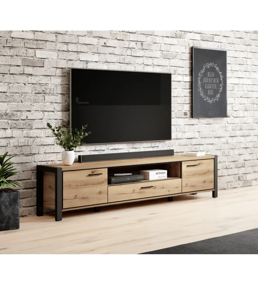 Stolik Pod TV AKTIV 210 cm w optyce dąb Taurus