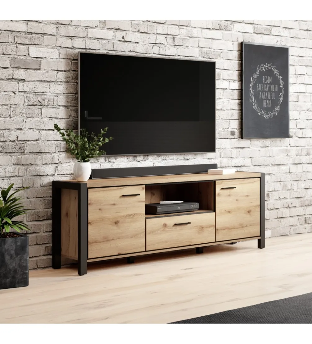 Stolik Pod TV AKTIV 180 cm w optyce dąb Taurus