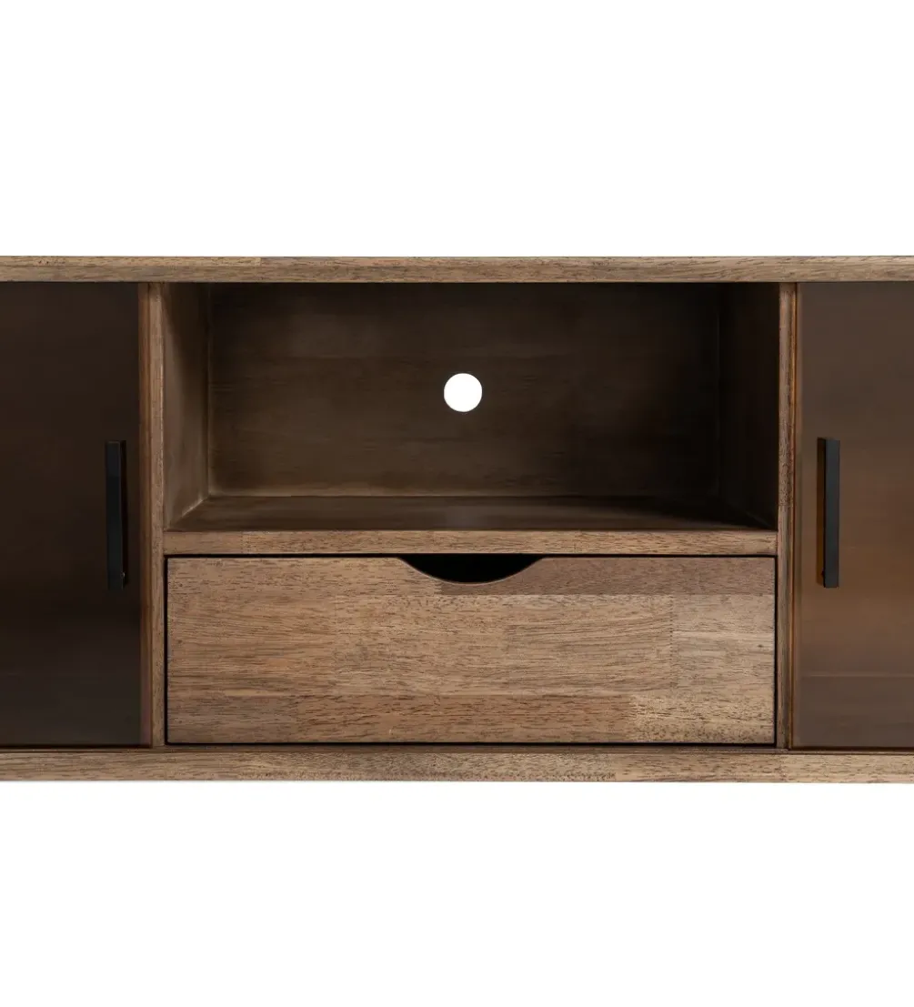 Stolik pod TV AMY 150 cm drewno kauczuk