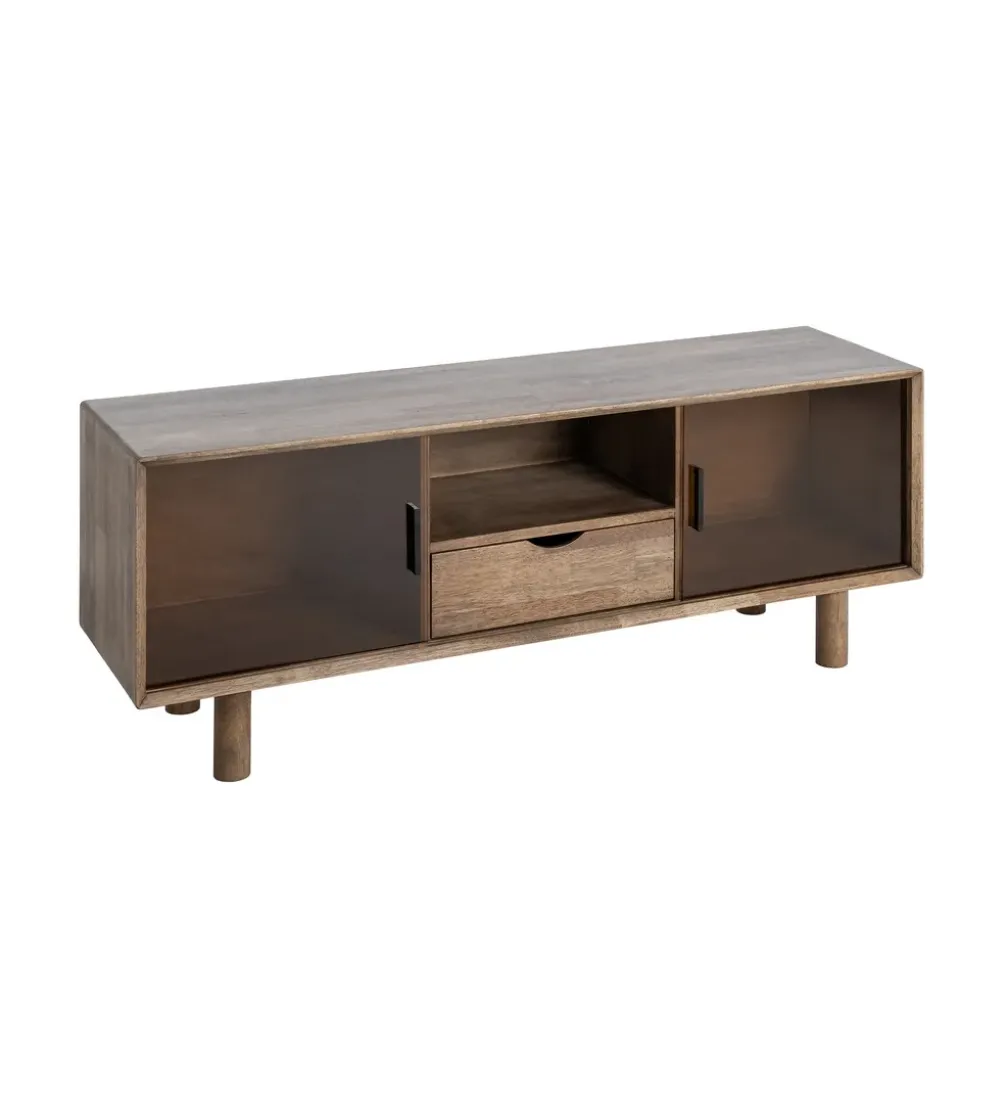 Stolik pod TV AMY 150 cm drewno kauczuk