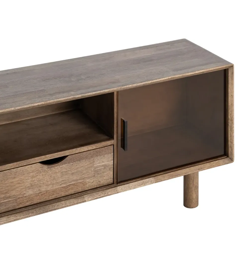 Stolik pod TV AMY 150 cm drewno kauczuk