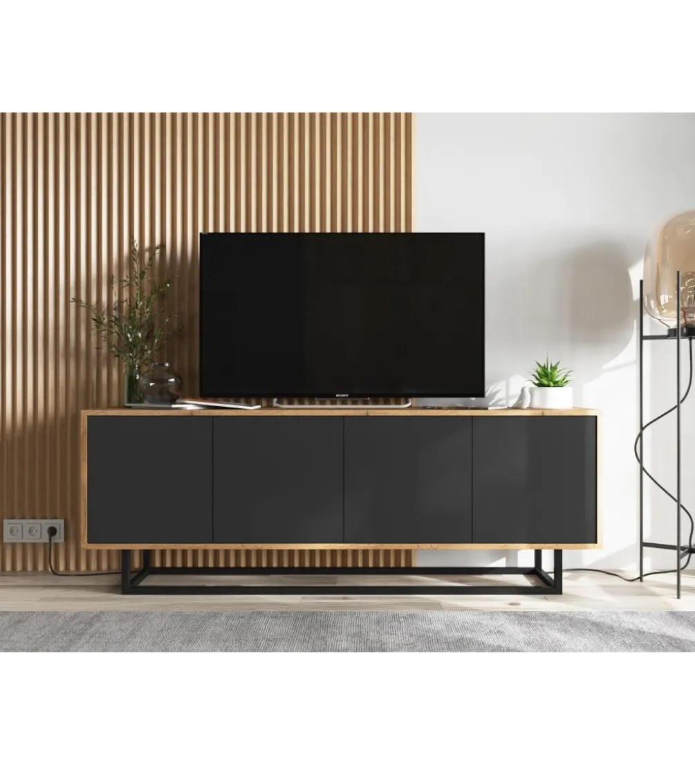 Stolik pod Tv Apollo B 150 cm czarny