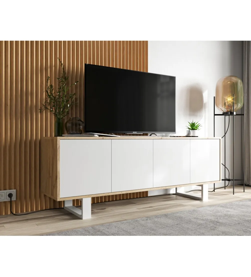 Stolik pod Tv Apollo B II 150 cm biały