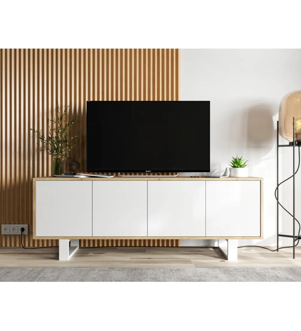 Stolik pod Tv Apollo B II 150 cm biały