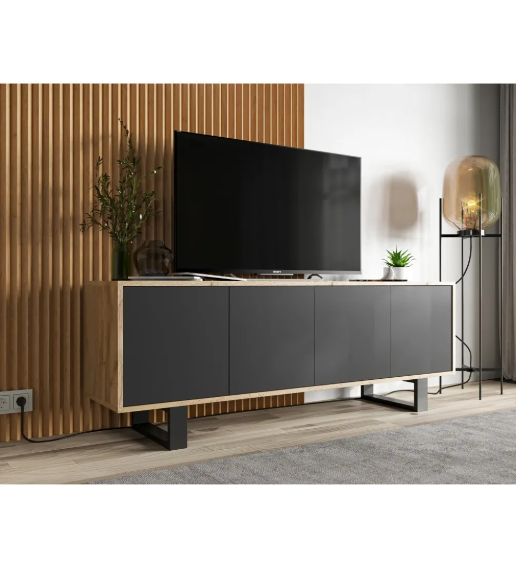 Stolik pod Tv Apollo B II 150 cm czarny