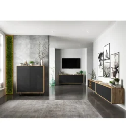 Stolik pod Tv Apollo B II 150 cm czarny