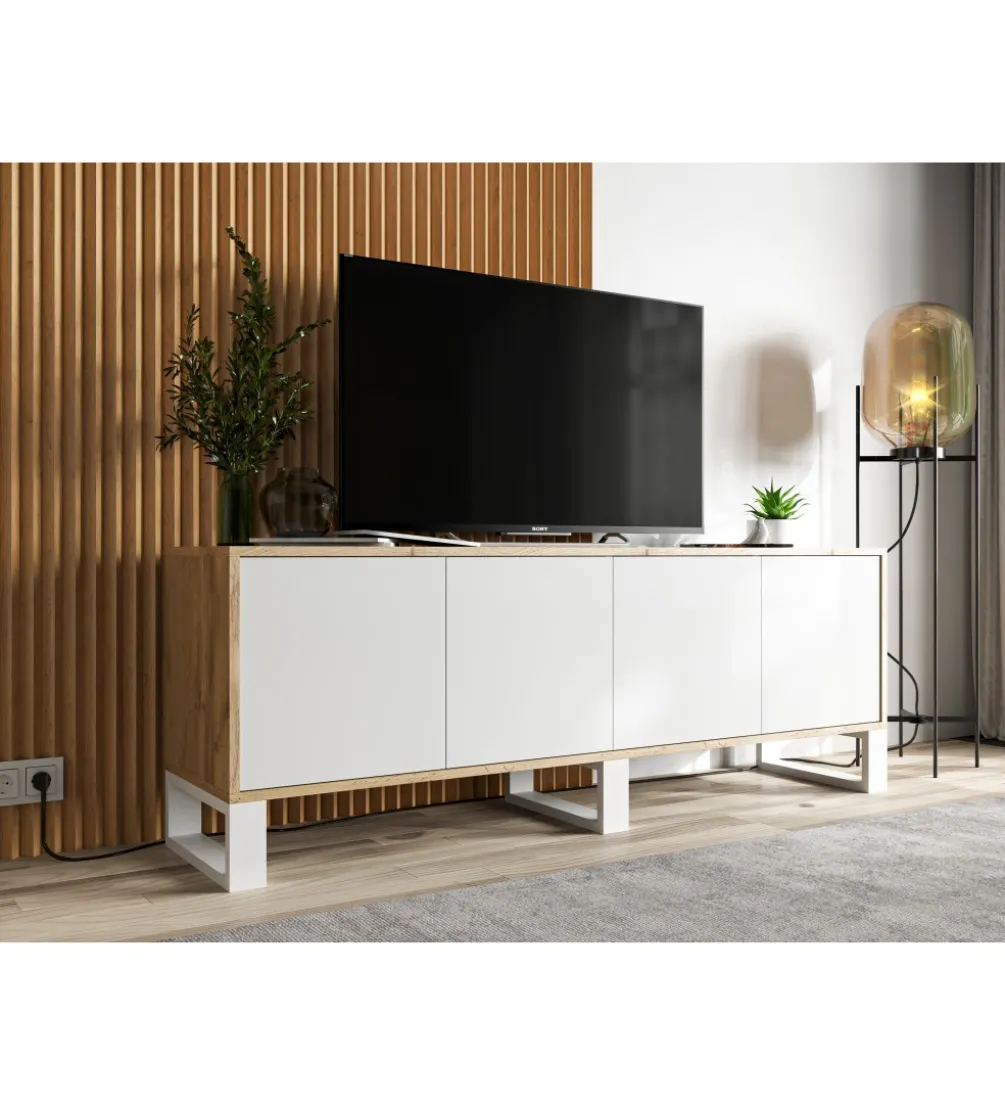Stolik pod Tv Apollo B III 150 cm biały