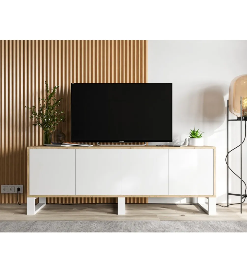 Stolik pod Tv Apollo B III 150 cm biały