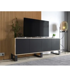 Stolik pod Tv Apollo B III 150 cm czarny