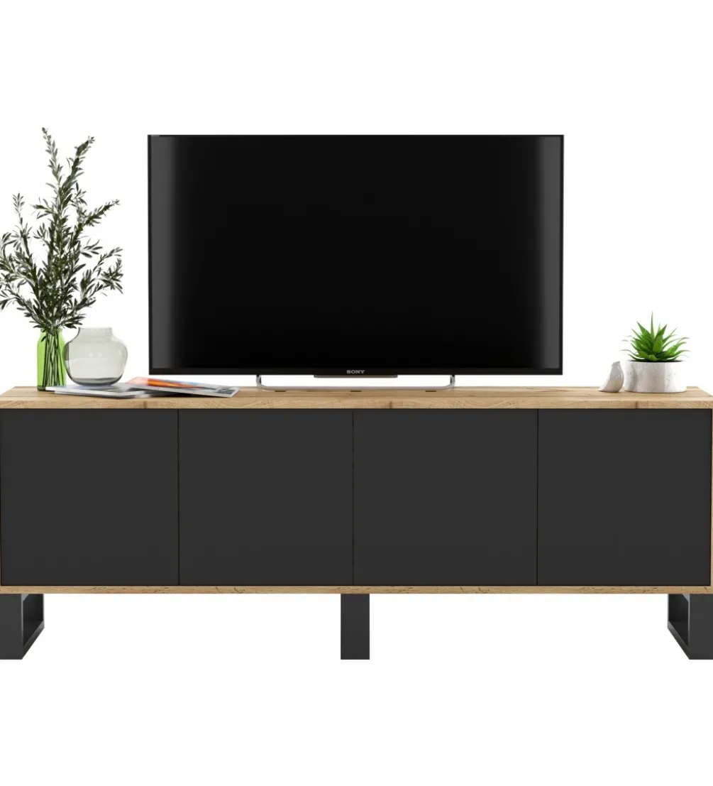 Stolik pod Tv Apollo B III 150 cm czarny