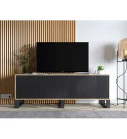 Stolik pod Tv Apollo B III 150 cm czarny
