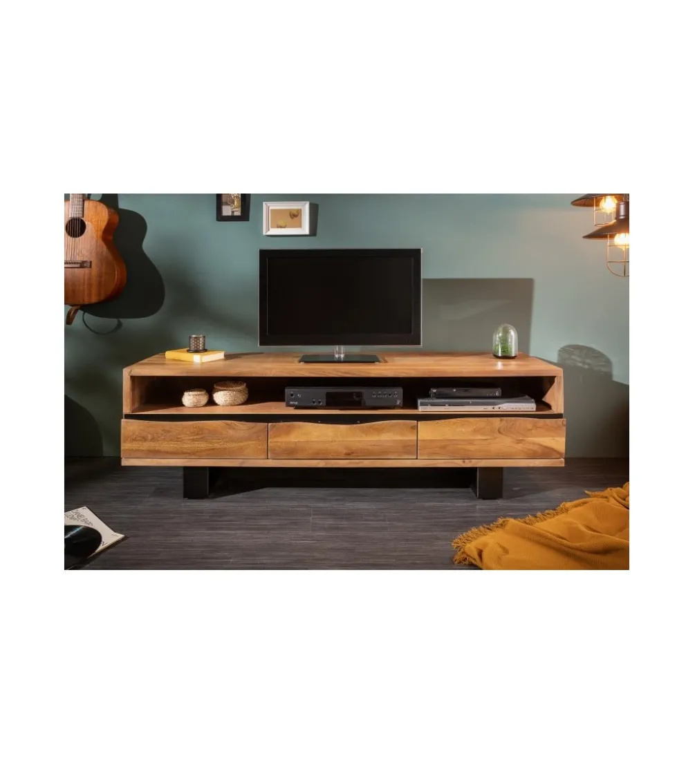 Stolik pod TV ARKTYKA Mammut 160 cm drewno akacja honey