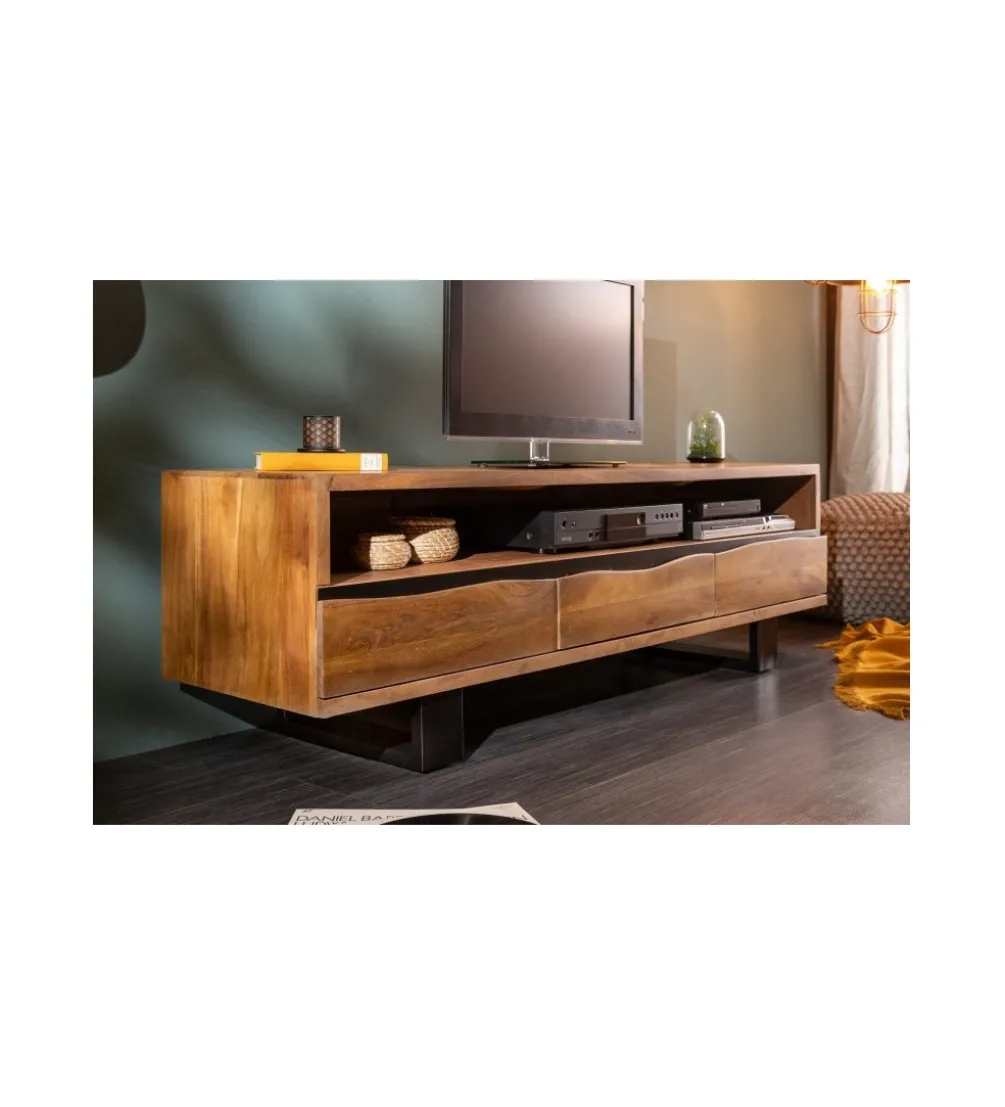 Stolik pod TV ARKTYKA Mammut 160 cm drewno akacja honey